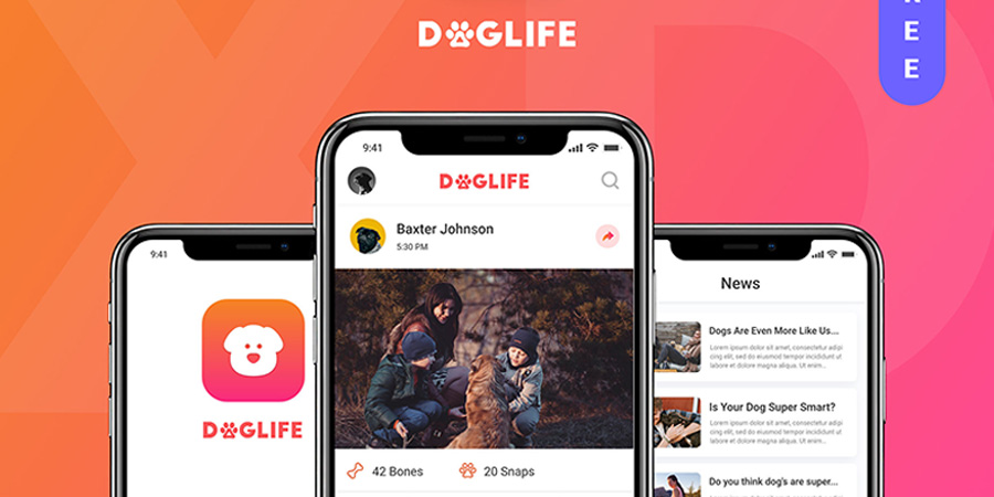 Doglife Ui-Kit Free for Adobe XD