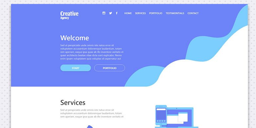 adobe xd webapp free template