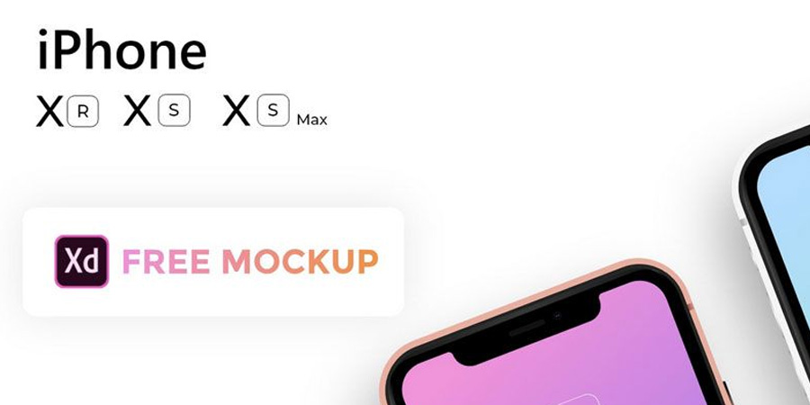 Free Apple iPhone Xs, Xs Max, Xr Mockup