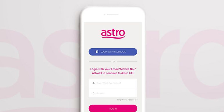 Astro Login Screen