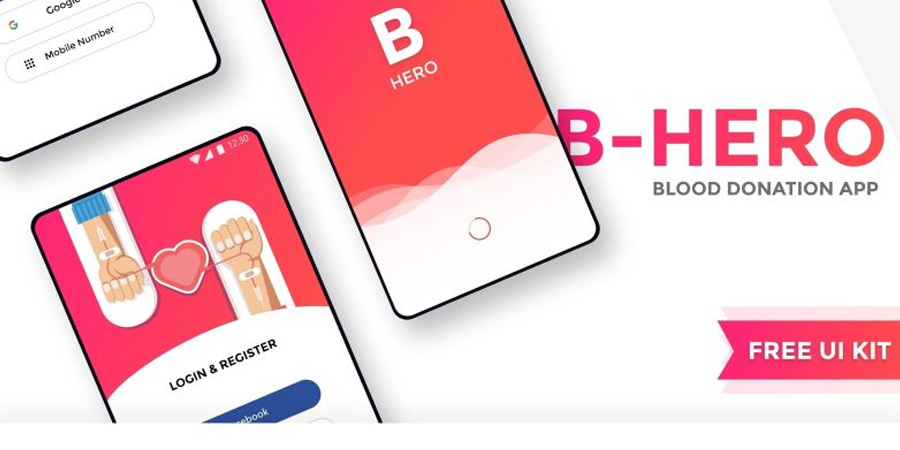 Blood Donation App Freebie