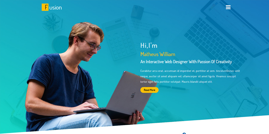 Fusion a Personal Flat Web Template