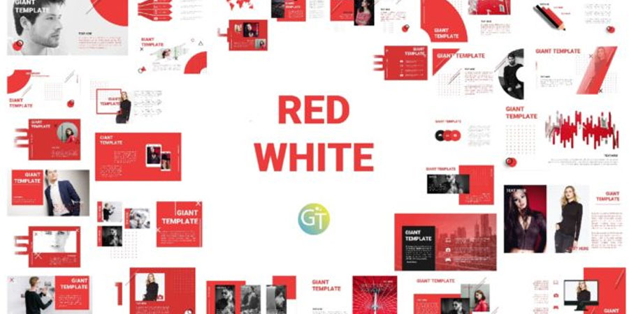 Red and White Template PPT