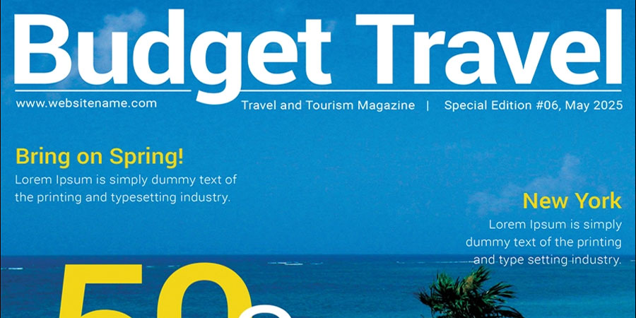 Free Travel Magazine Cover Template