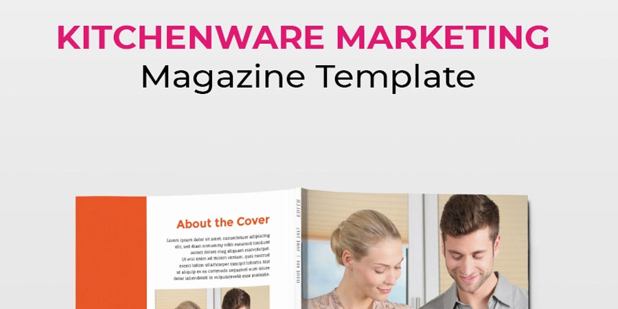 Free Kitchenware Marketing Magazine Template
