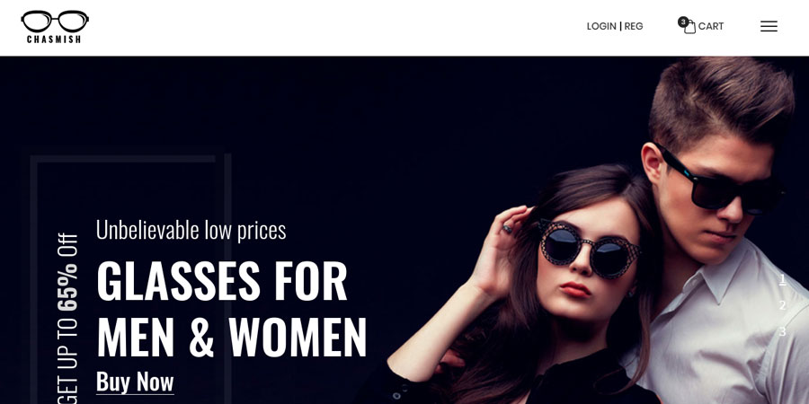 Chasmish - Glasses eCommerce Bootstrap 4 Template