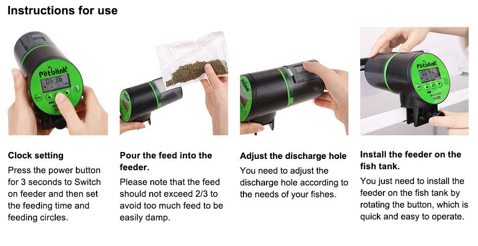 Zacro automatic top fish feeder