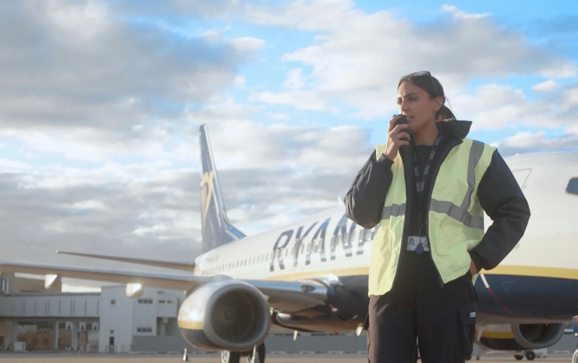 Aviation employee on the tarmac