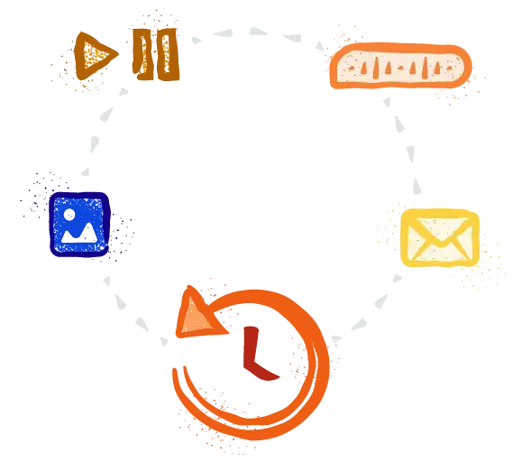 Illustration of messaging-related symbols