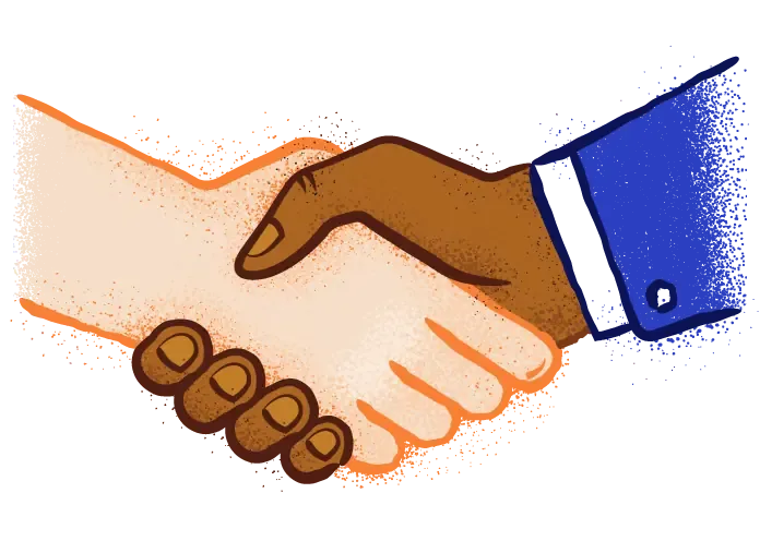 Illustration of a handshake