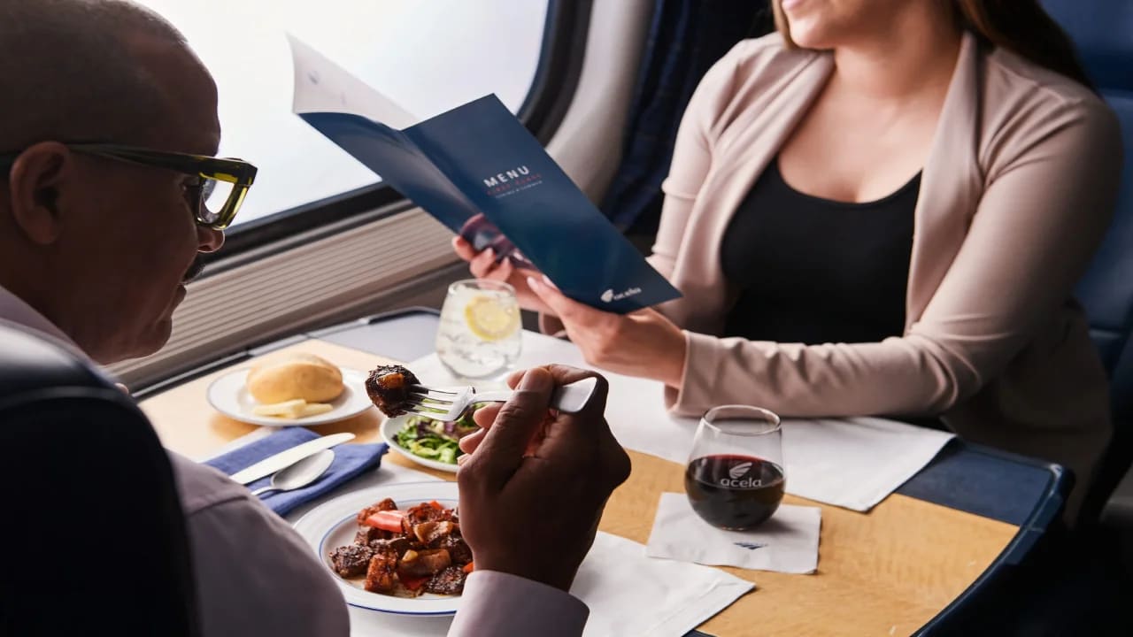 Acela First Class Menu