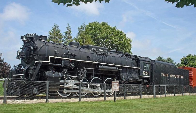 Century-old locomotives at Pere Marquette 1223