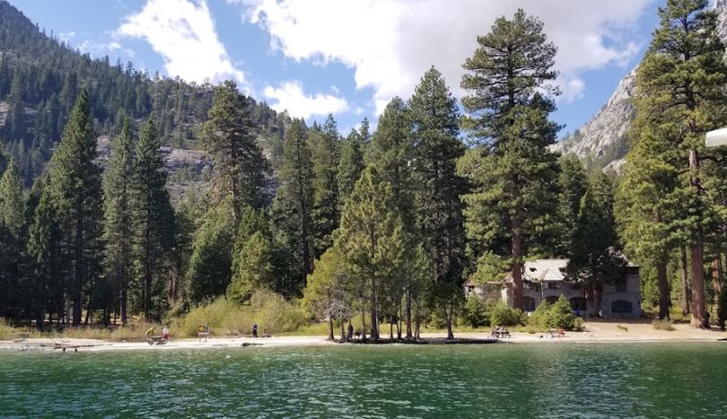 People walking at the Emerald Bay State Park