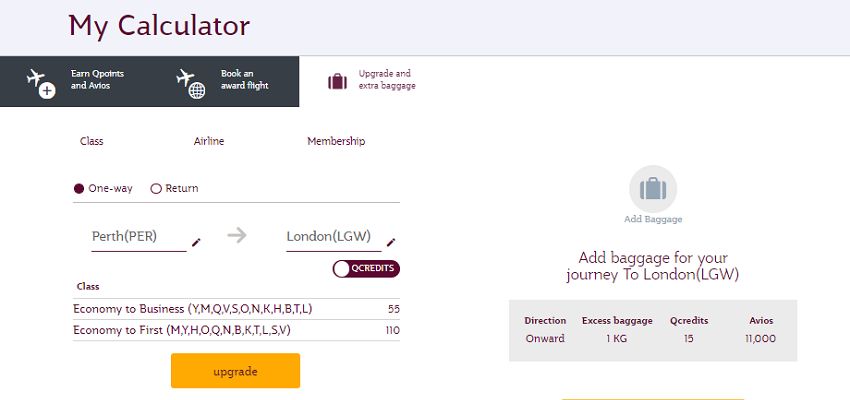 Qatar Airways Qcredits