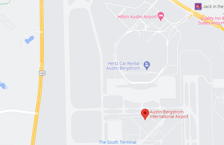 Map of Closest Airports San Marcos, Texas