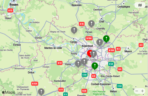 Map of Nearest Airports Wuppertal