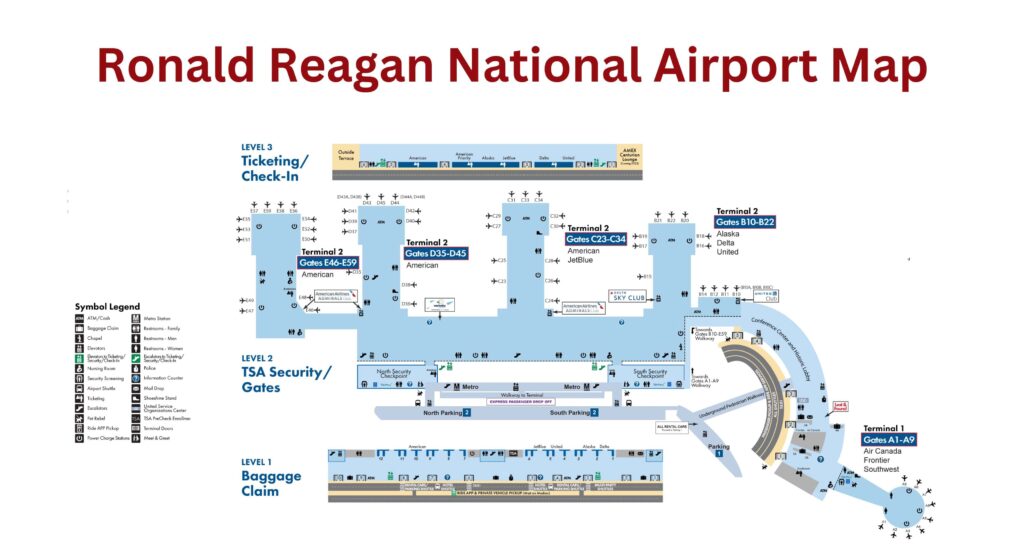 map of reagan national airport