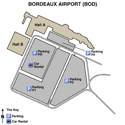 Bordeaux Airport Map