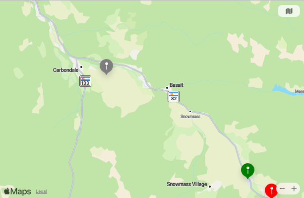 Map of Closest Airports Aspen, Colorado