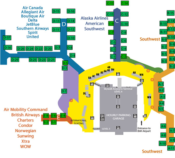 What Terminal is Sun Country at BWI Airport? +18557451194