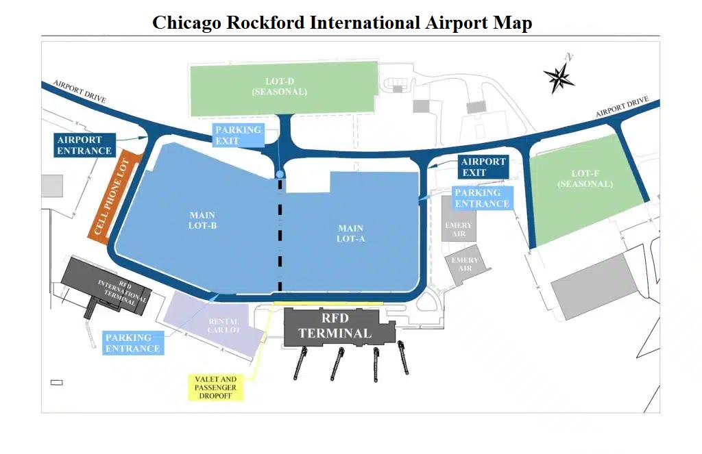 Chicago Rockford International Airport Map