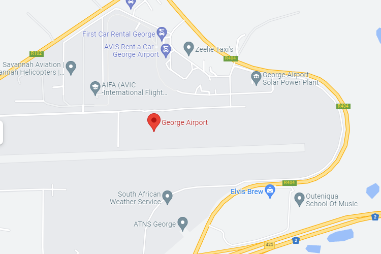 Map of Closest Airports Beaufort West, South Africa