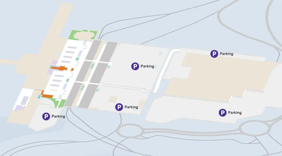 kansas city airport parking map