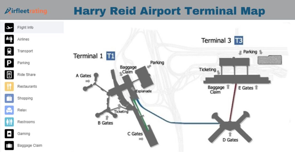 Las Vegas Airport Southwest Terminal Map