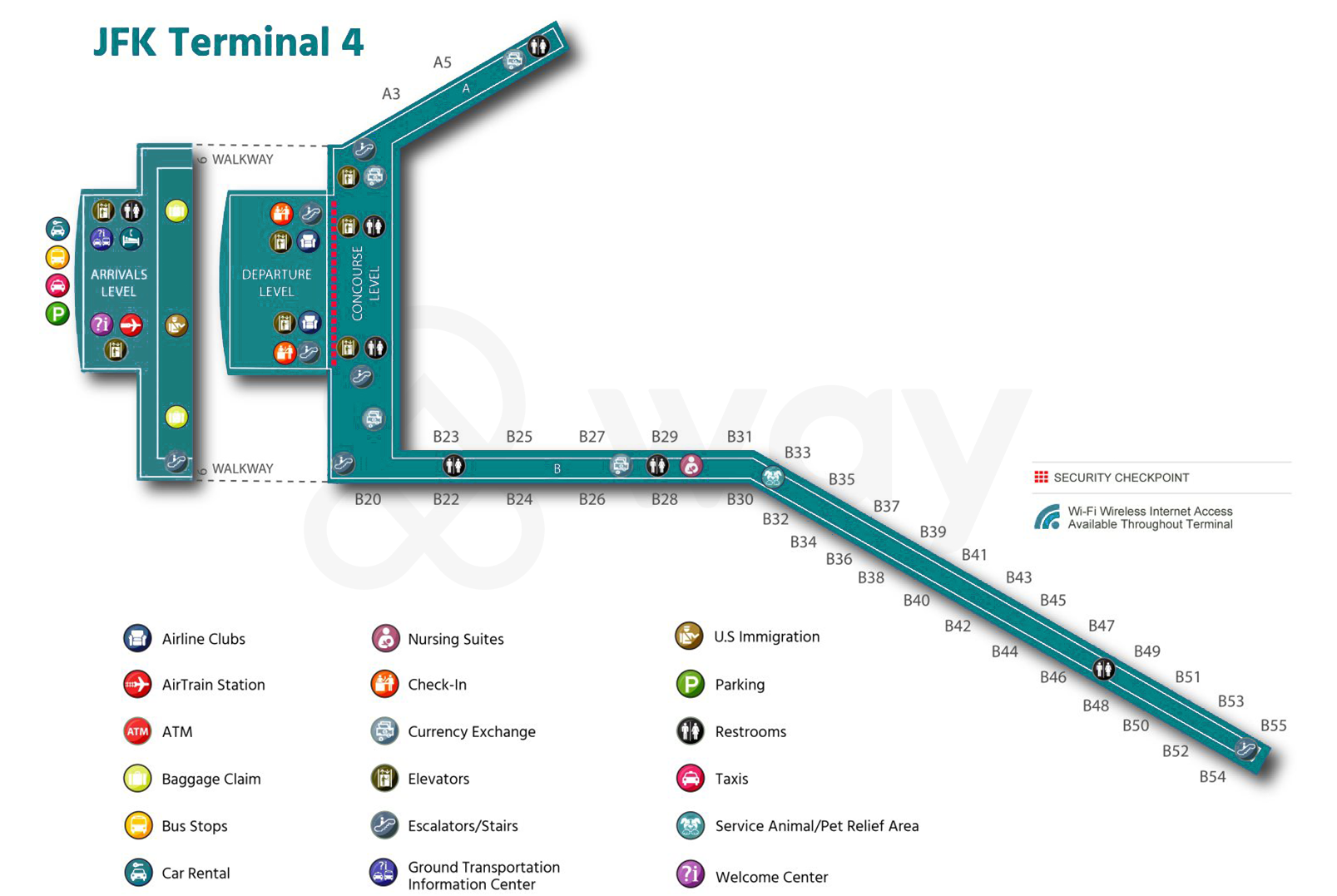Singapore JFK Terminal Map
