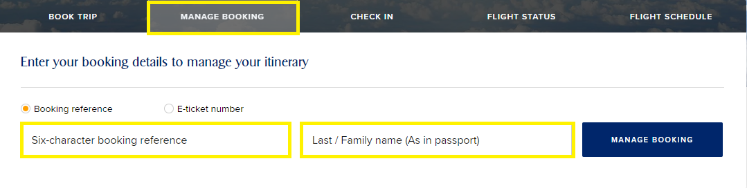 Singapore Airlines Manage Booking