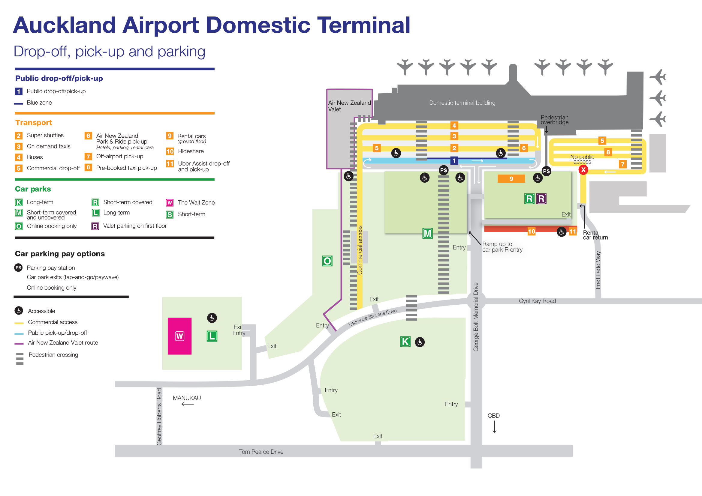 auckland airport domestic terminal map