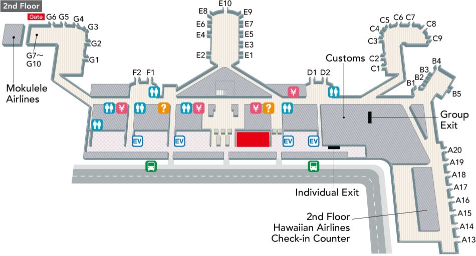 Allegiant HNL Terminal Map