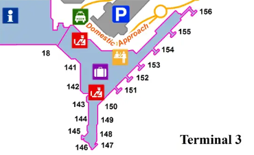 Map of Ryanair Manchester Airport Terminal 3