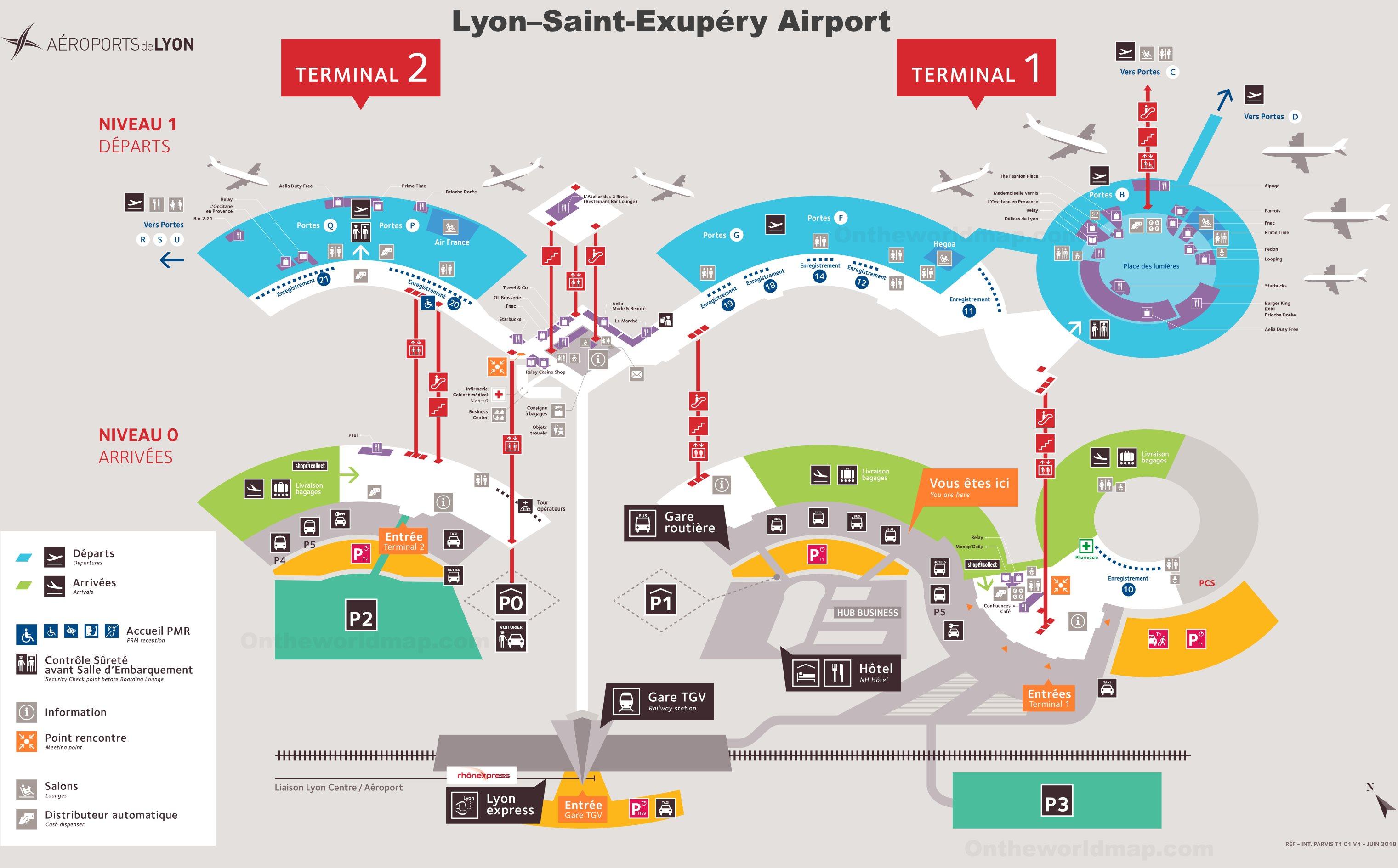 Emirates LYS Terminal Map