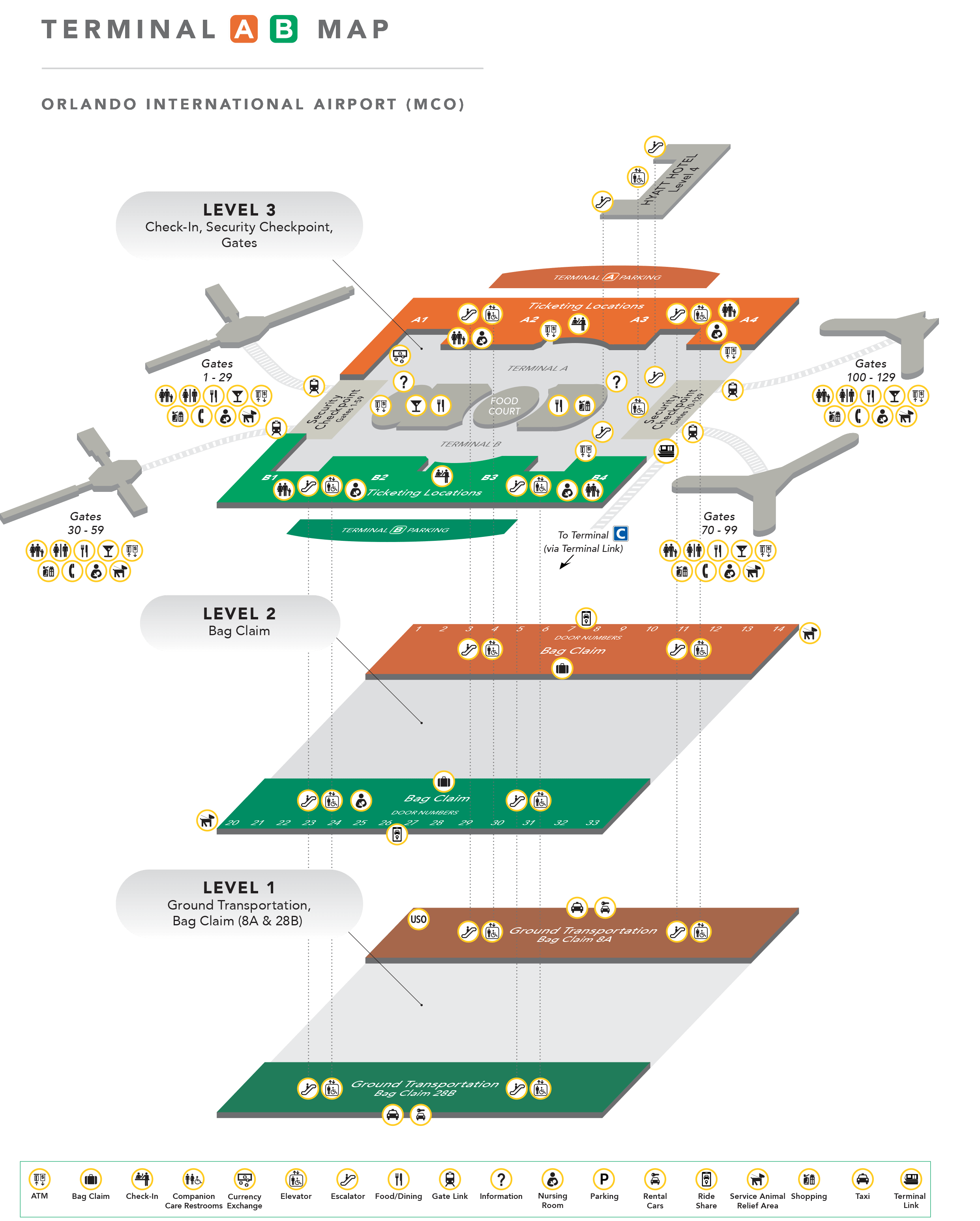 Emirates MCO Terminal Map