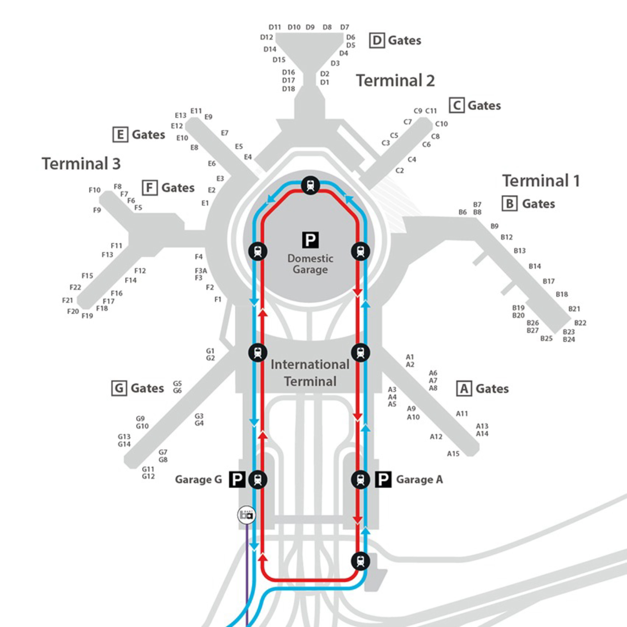 Emirates SFO Terminal Map