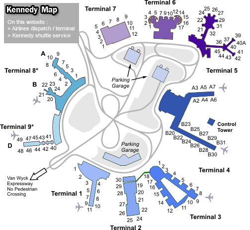 Emirates JFK Terminal Map