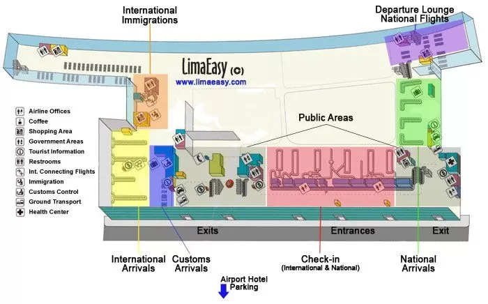 Avianca LIM Terminal Map