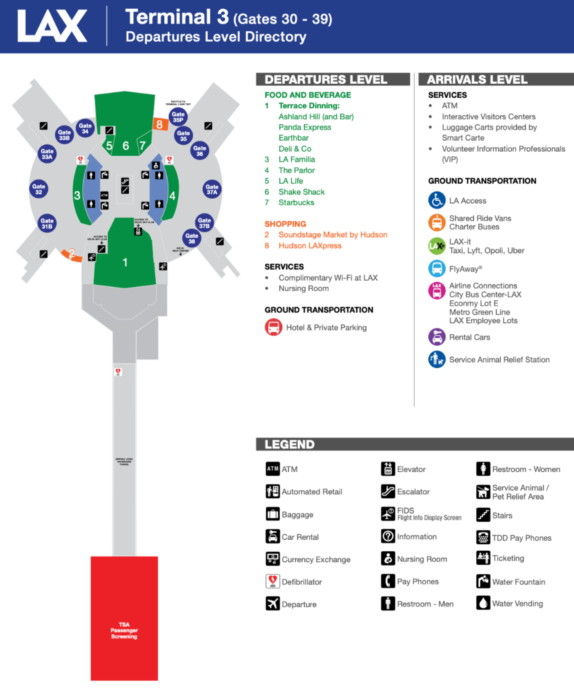Copa LAX Terminal Map