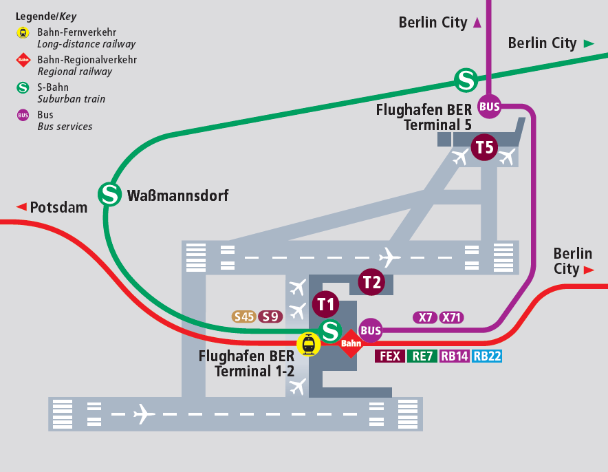 Swiss BER Terminal Map