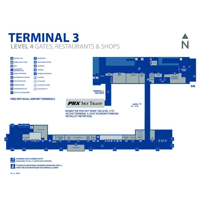 Spirit PHX Terminal Map