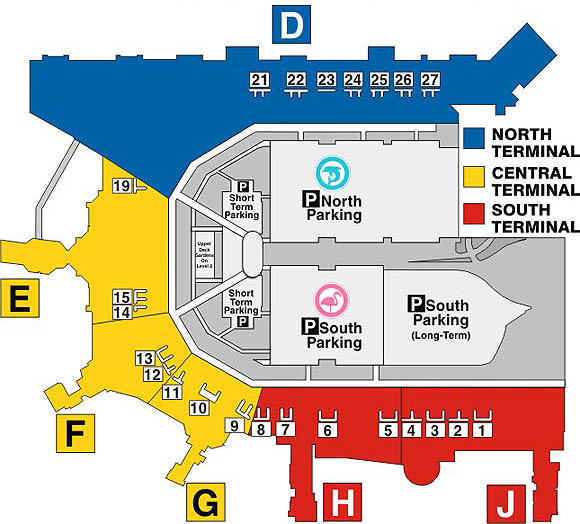 Royal Jordanian MIA Terminal Map