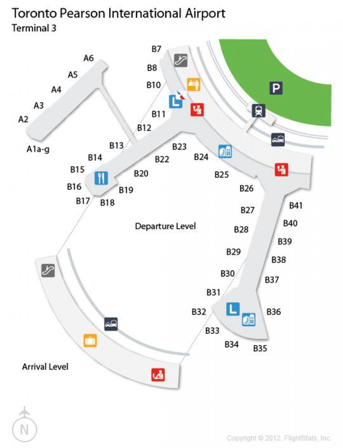 Royal Jordanian YYZ Terminal Map