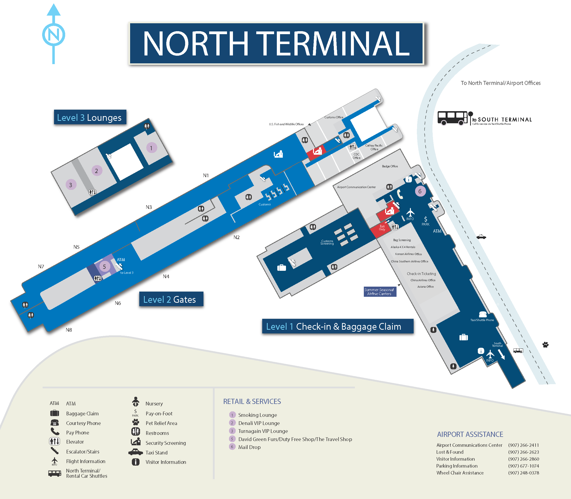 Royal Jordanian ANC Terminal Map