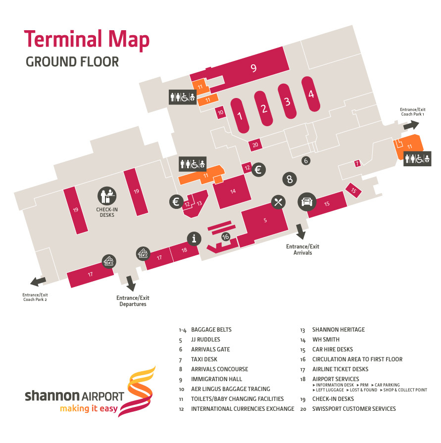 Royal Jordanian SNN Terminal Map