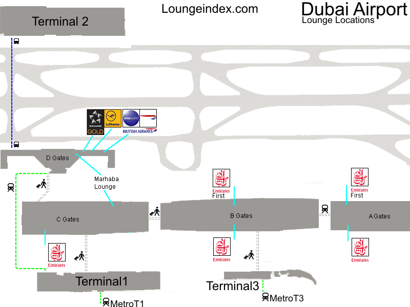 Royal Jordanian DXB Terminal Map