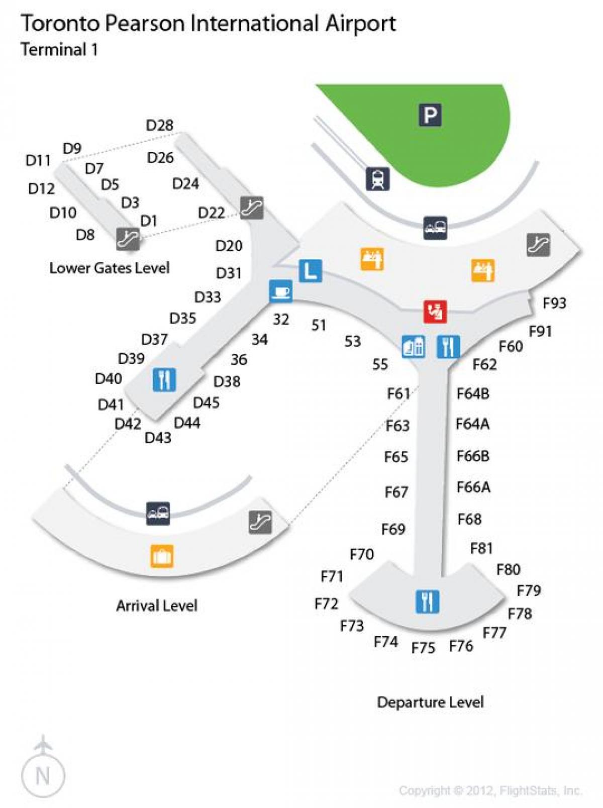 Qatar YYZ Terminal Map