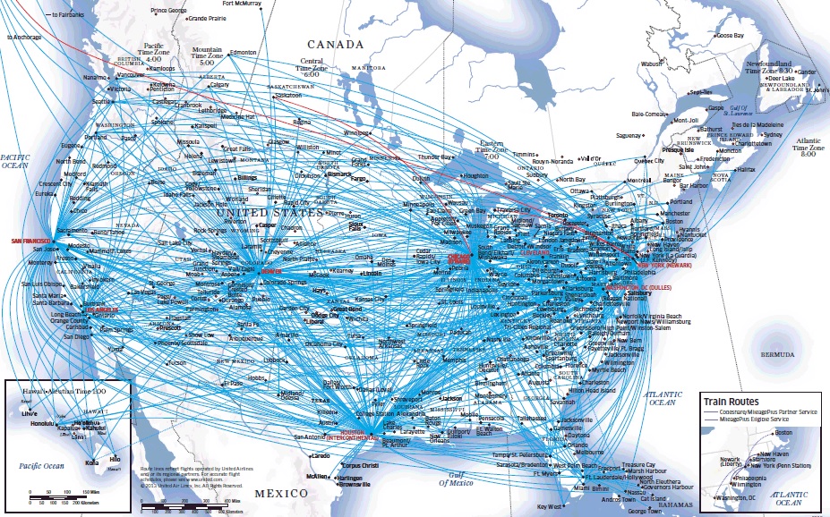 Where Does United Fly Routes Map