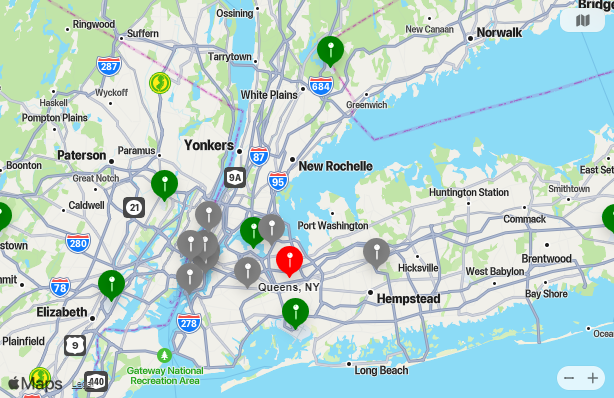 Map of Closest Airports Queens, New York