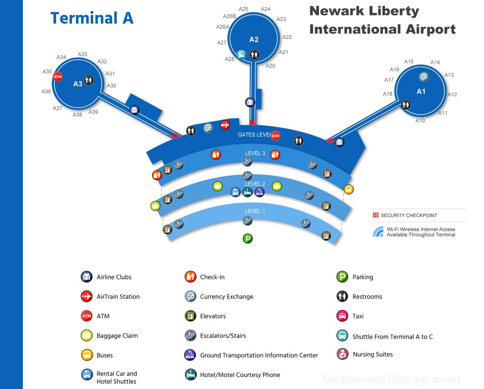 Qatar EWR Terminal Map